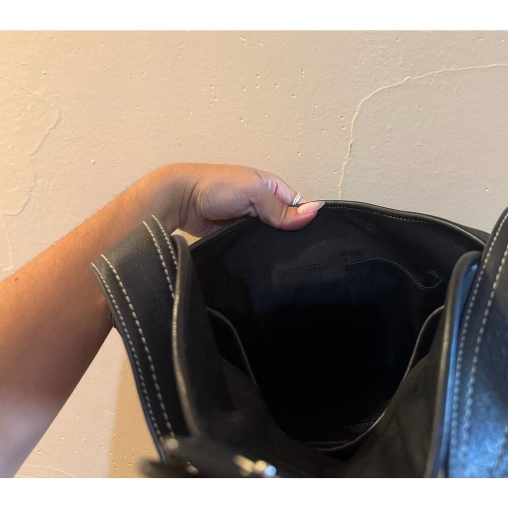 Coach Vintage Black Shoulder Soho Soft Leather Flap Bag Silver metal - Picture 10 of 13